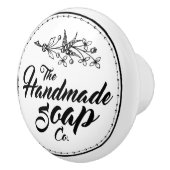 白黒ヴィンテージ手作り石鹸バスルーム セラミックノブ (右)