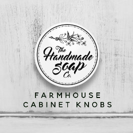 白黒ヴィンテージ手作り石鹸バスルーム セラミックノブ