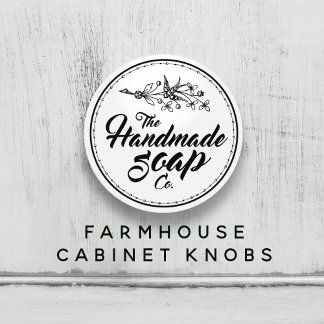 白黒ヴィンテージ手作り石鹸バスルーム セラミックノブ