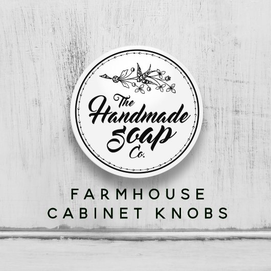 白黒ヴィンテージ手作り石鹸バスルーム セラミックノブ