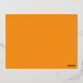 白黒ヴィンテージ時計塔のチャーム 箔シーズンポストカード (裏面)