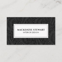 白黒ヴィンテージ植物学プロフェッショナル 名刺