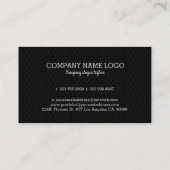 白黒ヴィンテージ渦巻形の枠 名刺 (裏面)