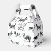 白黒ヴィンテージ犬のパターン フェイバーボックス (裏面サイド)