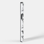 白黒ヴィンテージ犬のパターン Case-Mate iPhoneケース (裏面 / 右)