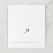 白黒ヴィンテージ結婚バラ プレイスカード (外部開封)