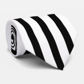 白黒ヴィンテージ縦ストライプ列 ネクタイ (ロール)