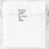 白黒ヴィンテージ美しいシール スクエアシール (バッグ)