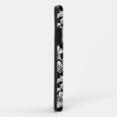 白黒ヴィンテージ花デザイン Case-Mate iPhoneケース (裏面/右)