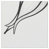 白黒ヴィンテージ花模様 ファブリック (クローズアップ)