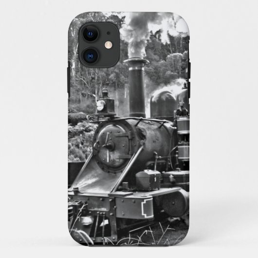 白黒ヴィンテージ蒸気機関ケース – Ma Case-Mate iPhoneケース (裏面)