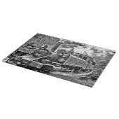 白黒ヴィンテージ蒸気機関 カッティングボード (角)