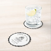 白黒ヴィンテージ記念日 ペーパーコースター (インサイチュ)