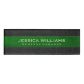 白黒ヴィンテージ革 名札 (正面)