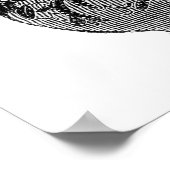 白黒ヴィンテージ香料イラストレーション ポスター (角)