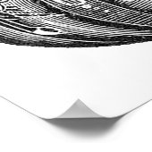 白黒ヴィンテージ香料イラストレーション ポスター (角)