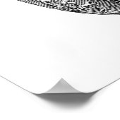 白黒ヴィンテージ香料イラストレーション ポスター (角)