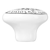 白黒ヴィンテージ香料フローラケルン セラミックノブ (側面)