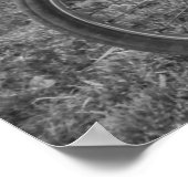 白黒ヴィンテージ2男の子バイク ポスター (角)