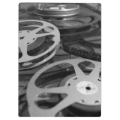 白黒ヴィンテージ35mmのフィルム巻き枠 クリップボード (裏面)