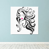 白黒ヴィンテージ キャンバスプリント (インサイチュ (ウッドフロア))