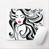 白黒ヴィンテージ マウスパッド (マウス)