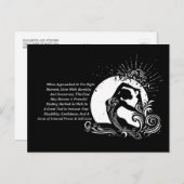 白黒一足歩行キングピジョンヨガポーズロゴ ポストカード (正面/裏面)