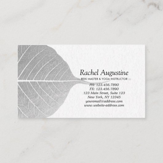 白黒一足歩行キングピジョンヨガポーズロゴ ロイヤリティカード (裏面)