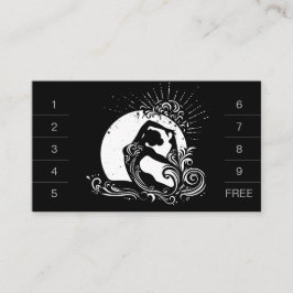 白黒一足歩行キングピジョンヨガポーズロゴ ロイヤリティカード