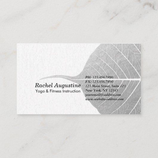 白黒一足歩行キングピジョンヨガポーズロゴ 名刺 (裏面)