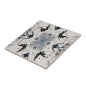 白黒万華鏡のように千変万化するパターンの落書き タイル (側面)