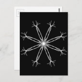 白黒万華鏡のように千変万化するパターン星 ポストカード (正面/裏面)