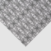 白黒万華鏡のように千変万化するパターン/絞り染め 薄葉紙 (詳細)