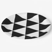 白黒三角パターン ペーパープレート (アングル)