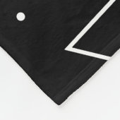 白黒三角形の正方形の円メンフィスパターン フリースブランケット (角)