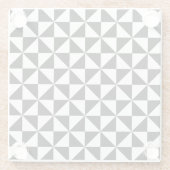 白黒三角形パターン ガラスコースター (裏面)