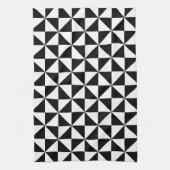 白黒三角形パターン キッチンタオル (縦)