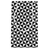 白黒三角形パターン スモールペーパーバッグ (正面)