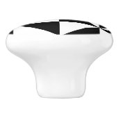 白黒三角形パターン セラミックノブ (側面)