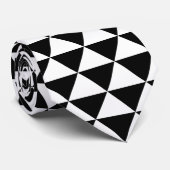 白黒三角形パターン ネクタイ (ロール)