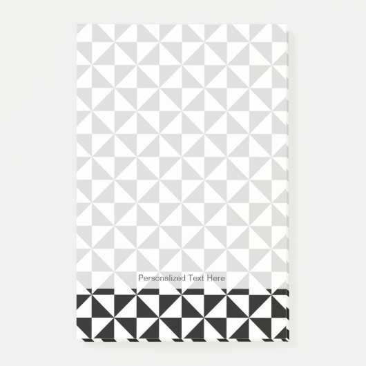 白黒三角形パターン ポストイット (正面)