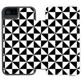 白黒三角形パターン INCIPIO iPhoneウォレットケース (フォリオ Open)