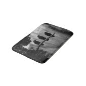 白黒三輪風呂マット バスマット (アングル)