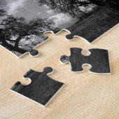 白黒不気味な木 ジグソーパズル (側面)