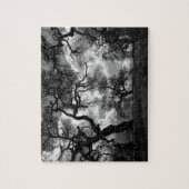 白黒不気味な木 ジグソーパズル (縦)