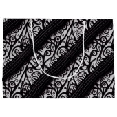 白黒不気味ゴシッククリスマス抱き枕 ラージペーパーバッグ (裏面)