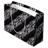 白黒不気味ゴシッククリスマス抱き枕 ラージペーパーバッグ (裏面アングル)