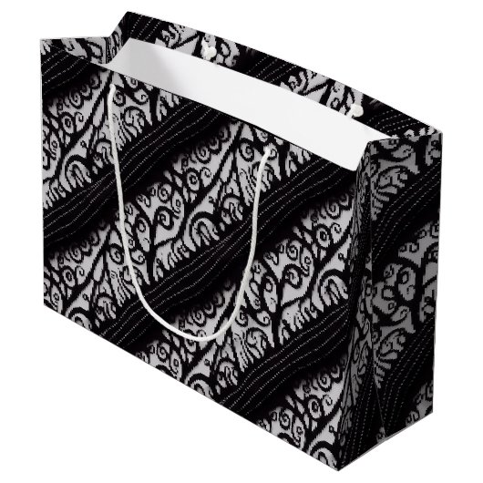 白黒不気味ゴシッククリスマス抱き枕 ラージペーパーバッグ (裏面アングル)
