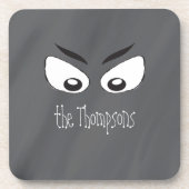 白黒不気味幽霊ハロウィーン コースター (正面)