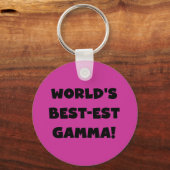 白黒世界のベスト米国東部標準時刻のガンマ キーホルダー (正面)